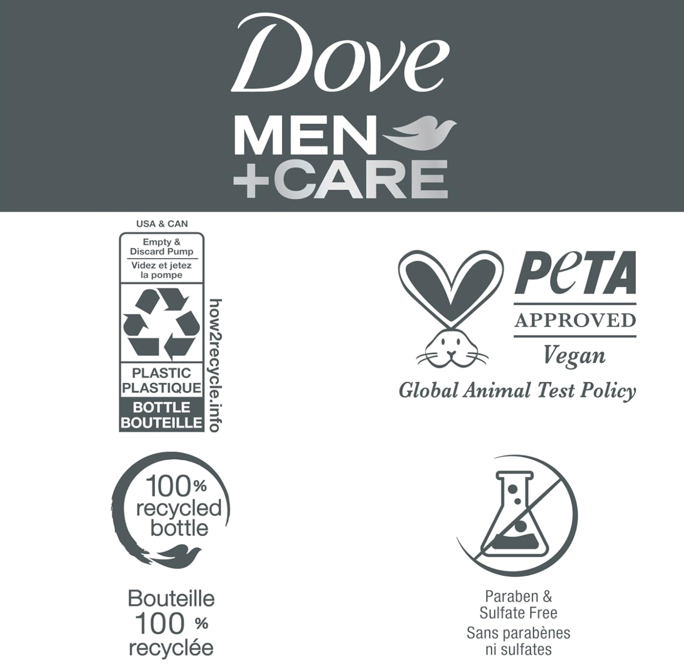 DOVE MEN + CARE 2-in-1 Shampoo + Conditioner Pure Fresh Orange & Sage for Strong, Healthy-Looking Hair, with Vitamin C & Mineral Complex, 17.5 oz